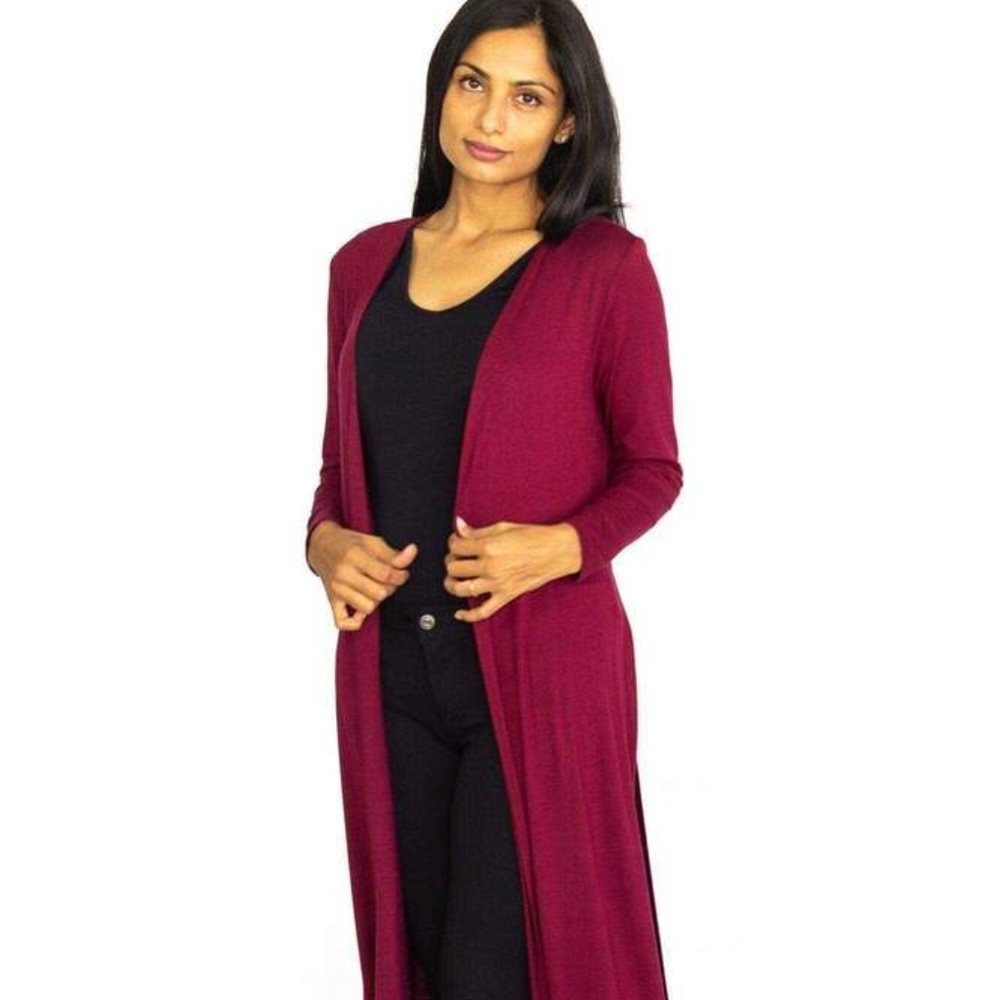 Long Sleeve Side Slit Duster